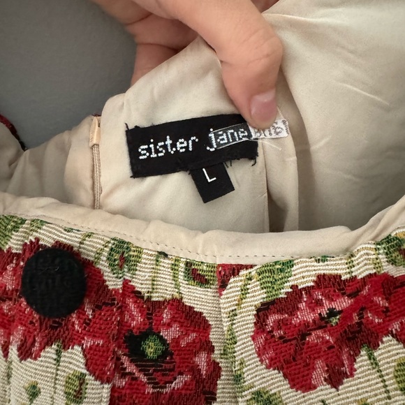 Sister Jane red floral puffy sleeve dress - Picture 4 of 5